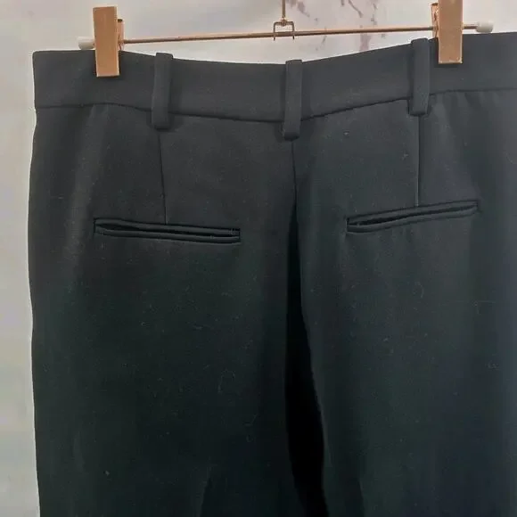 & Other Stories Pants Womens 6 Black High Rise Straight Leg Crop Ankle